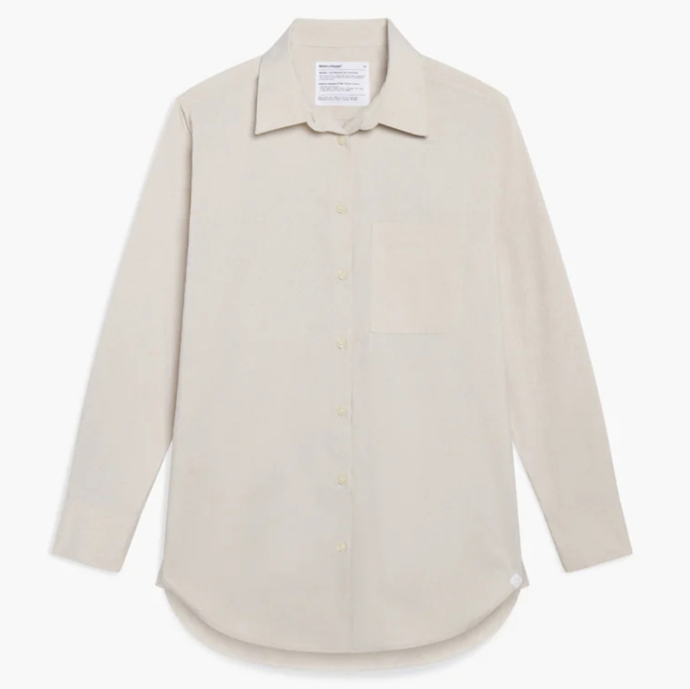 Ministry of Supply Light Cream Long-Sleeve Button-Down Shirt